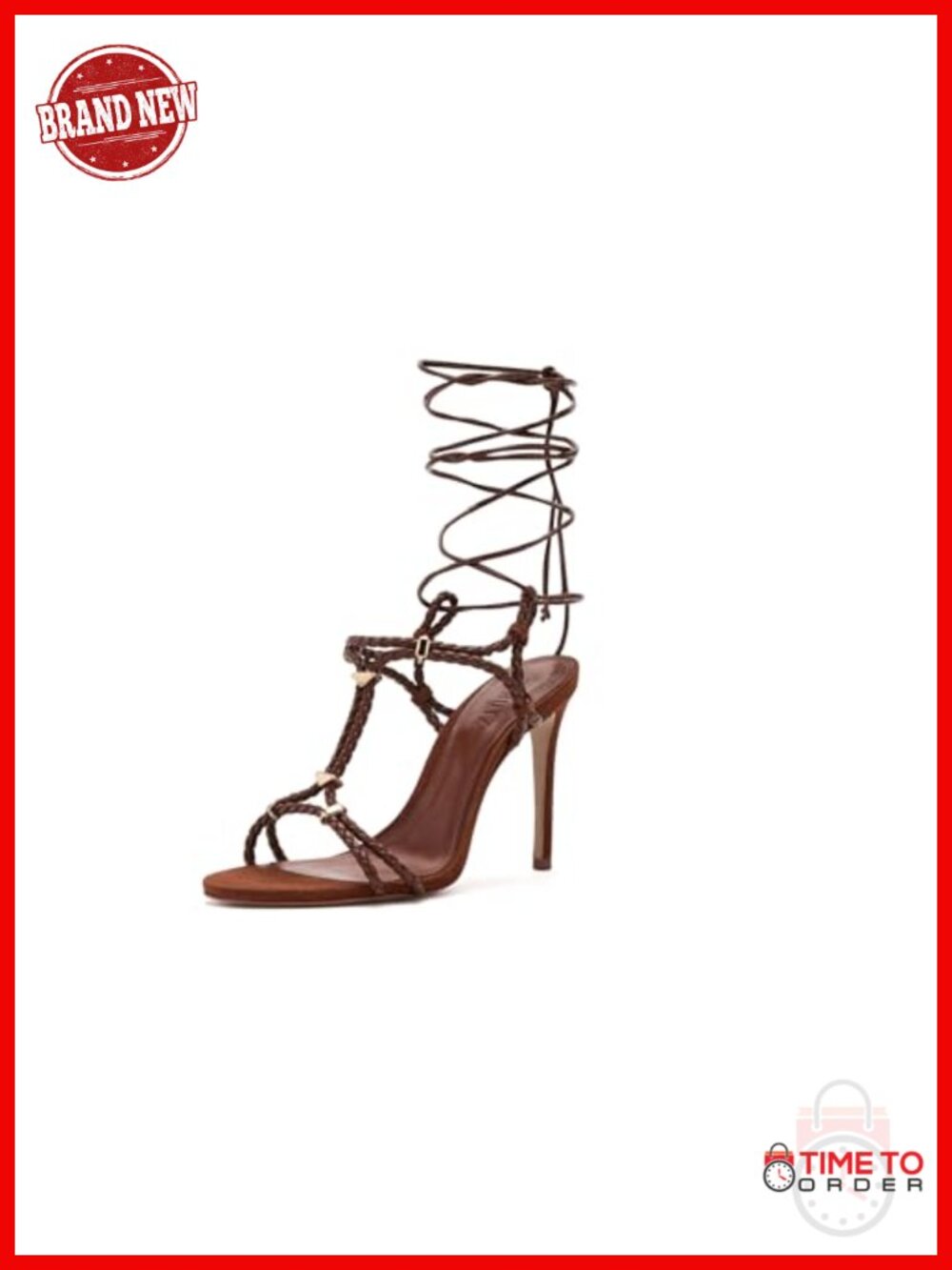 Lace Up Stiletto Heeled Sandals Leather Ankle Strap Open Toe Formal Dress Shoes